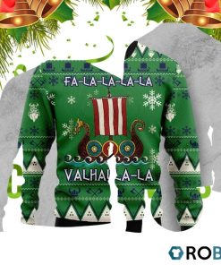 Viking Valhalla Boat 3D Print Ugly Christmas Sweater RB4394