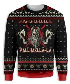 Viking Valhalla Falalala Christmas Odin Viking Ugly Christmas Sweatshirt – Sweater