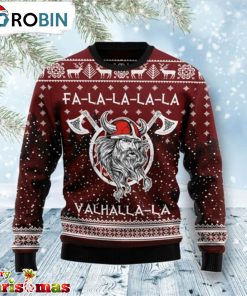 Vikings Fa La La La Ugly Christmas Sweater – Retro Christmas Sweater RB4667