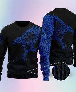 Vikings – The Raven of Odin All Over Printed Ugly Sweatshirt, Sweater