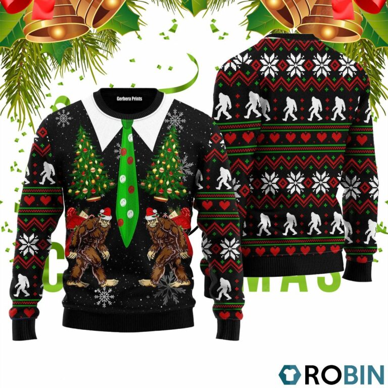 Vintage Bigfoot Christmas Ugly Christmas Sweater RB4234