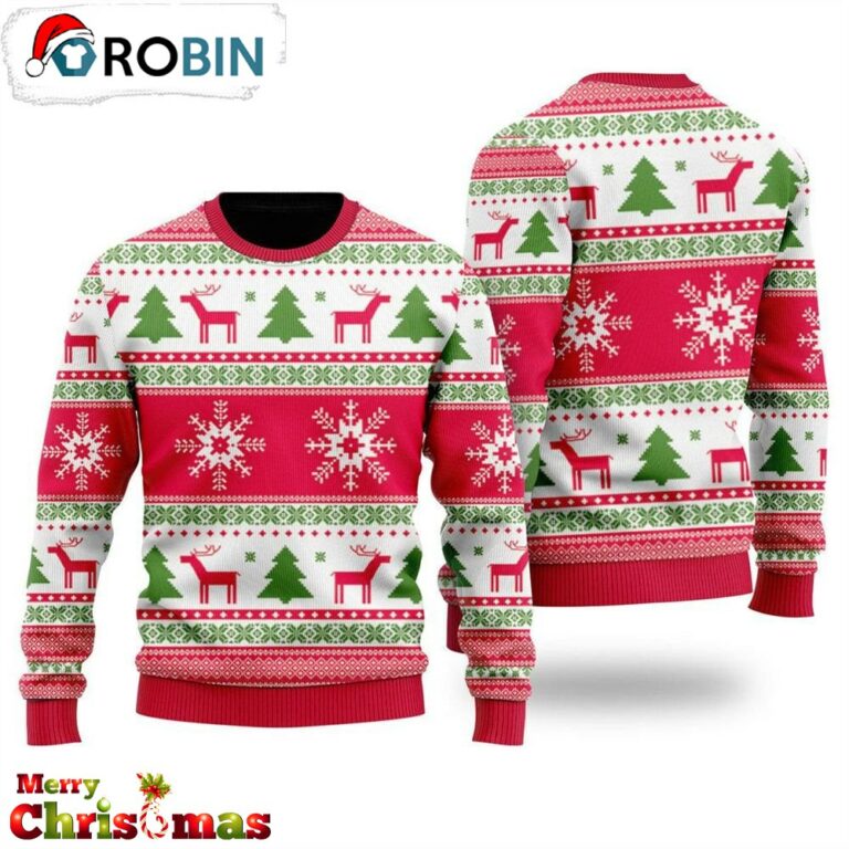 Vintage Holiday Time Pattern Ugly Christmas Sweater – Lover Xmas Sweater Gift RB7072