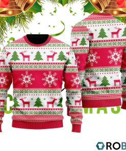 Vintage Holiday Time Pattern 3D Print Ugly Christmas Sweater RB2434