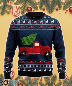 Vintage Red Truck 3D Print Ugly Christmas Sweater RB4404