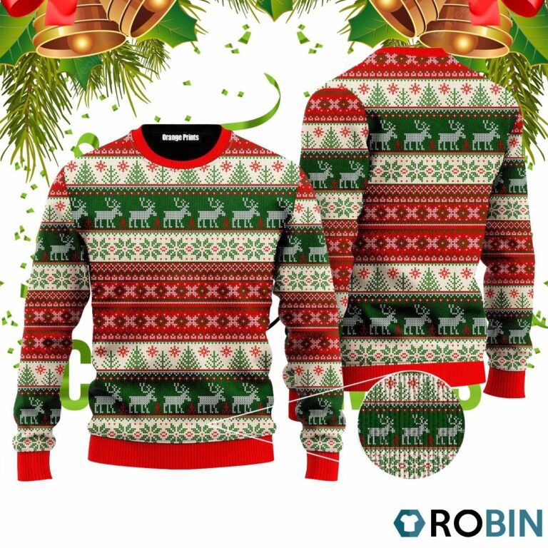Vintage Tacky Christmas 3D Print Ugly Christmas Sweater RB4057