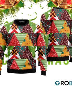 Vintage Triangles Colorful Xmas 3D Print Ugly Christmas Sweater RB2479