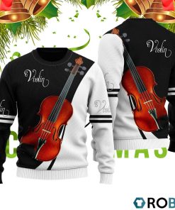 Violin Music 3D Print Ugly Christmas Sweater RB2034