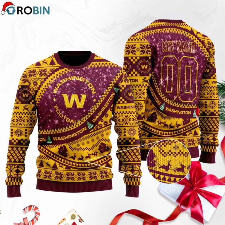 Washington Football Team Football Ugly Christmas Sweater, Sweatshirt SWT120