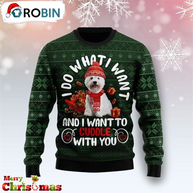 West Highland White Terrier Ugly Christmas Sweater – Christmas Outfits Gift – Retro Christmas Sweater RB8499