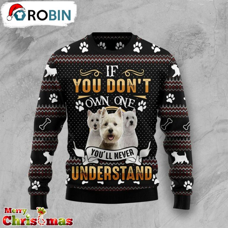 West Highland White Terrier Ugly Christmas Sweater – Xmas Ugly Sweater RB3501