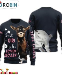 Who Loves Goat Just Unisex Ugly Christmas Sweater RB4068