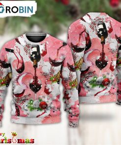 Wine Drinking A Glass Of Fine Wine Ugly Christmas Sweater – Best Gift For Christmas RB3345