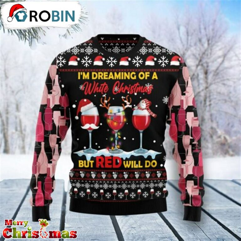 Wine Red Christmas Ugly Christmas Sweater – Lover Xmas Sweater Gift – Xmas Ugly Sweater RB6353