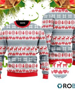 Winter Christmas Red Grey Style Ugly Christmas Sweater RB4089