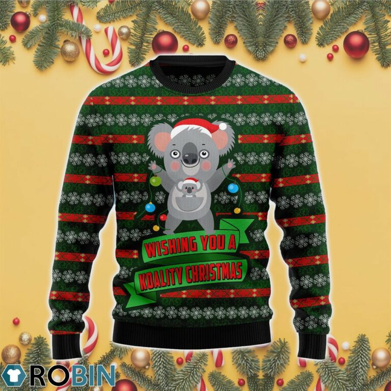 Wishing You A Koality 3D Print Ugly Christmas Sweater RB4098