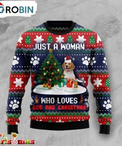 Womans Who Love Dog And Christmas Ugly Christmas Sweater – Gift For Christmas RB3893