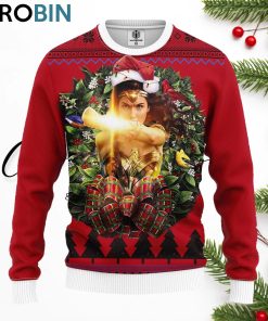 Wonder Woman Light Fight Noel Merry Christmas Ugly Christmas Sweater