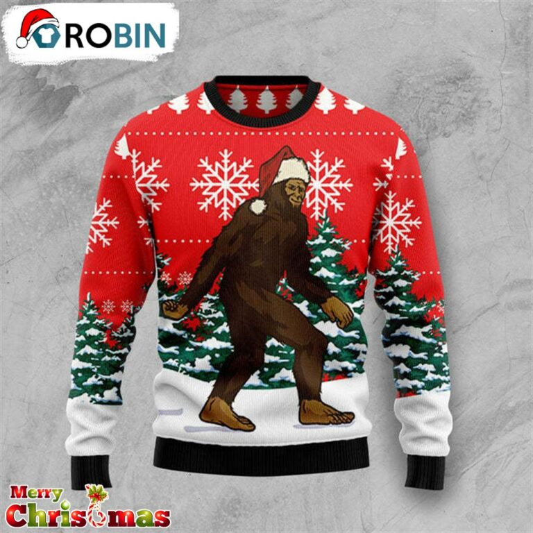Xmas Bigfoot Ugly Christmas Sweater – Christmas Outfits Gift – Retro Christmas Sweater RB4941