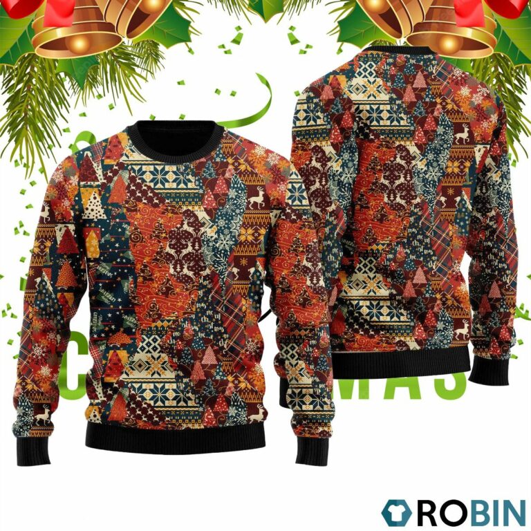 Xmas Fancy Pathwork Ugly Christmas Sweater RB2042