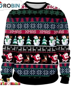 Xmas Snowman Ugly Christmas Sweater – Xmas Jumper Holiday Pullover RB8426