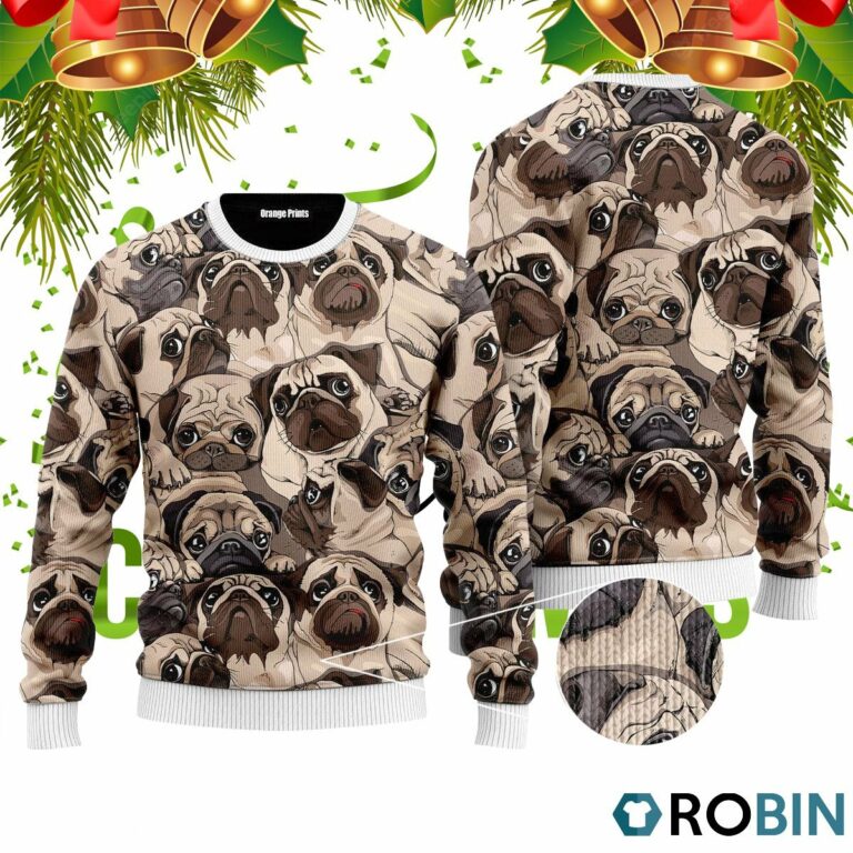 Yappy Holidays Puppy Dog Ugly Christmas Sweater RB2003