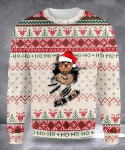 Yorkie In Hole Christmas Ho Ho Ho Ugly Christmas Sweatshirt – Sweater Yorkie In Hole Christmas Ho Ho Ho Ugly Christmas Sweatshirt – Sweater