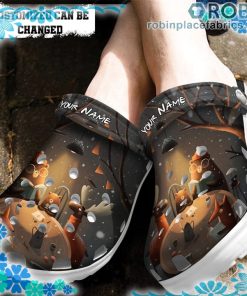 Book Girl Bear Chibi Cute Crocs Clog Shoes Customize Name