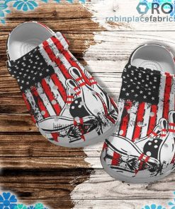 Bowling America Flag Crocs Clog Shoes