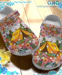 Camping Lover Shoes – Yellow Tent In Jungle Crocs Clog Shoes
