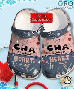 CNA Is A Work Of Heart Crocs Clog Shoes Customize Name
