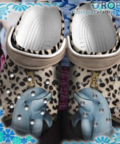 Dolphin Leopard Crocs Clog Shoes
