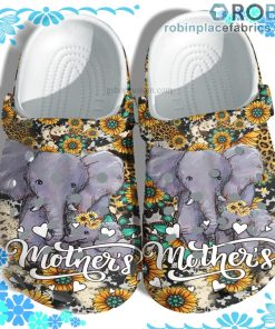 Elephant Mom Sunflower Leopard Crocs Clog Shoes