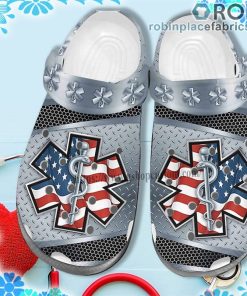 EMS Worker America Crocs Clog Shoes