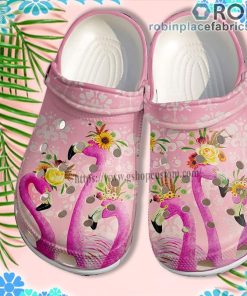Flamingo Aloha Crocs Clog Shoes