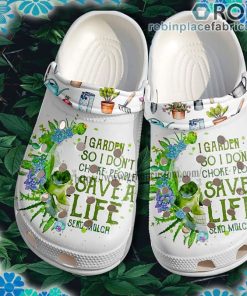 Garden Save A Life Skull Plant Funny Crocs Clog Shoes