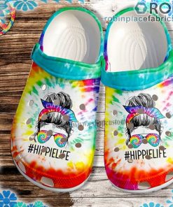 Hippie Cool Girl Glasses Crocs Clog Shoes