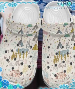 Lets Have An Adventure Tent Crocs Clog Shoes