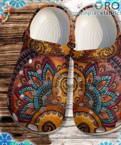 Lotus Hippie Boho Crocs Clog Shoes