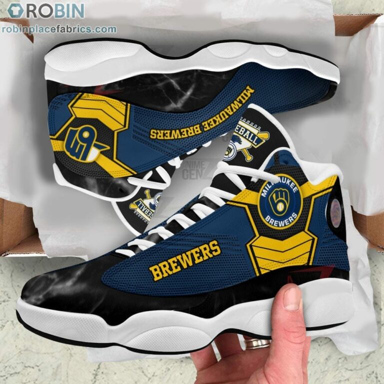 Milwaukee Brewers Air Jordan 13 Sneakers MLB Baseball – JD13