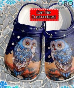 Owl Boho Mystery Vintage Crocs Clog Shoes Customize Name