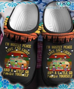 Peace Love And Light Hippie Vans Crocs Clog Shoes