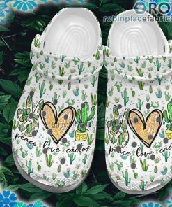 Peace Love Cactus Cute Crocs Clog Shoes Peace Love Cactus Cute Crocs Clog Shoes