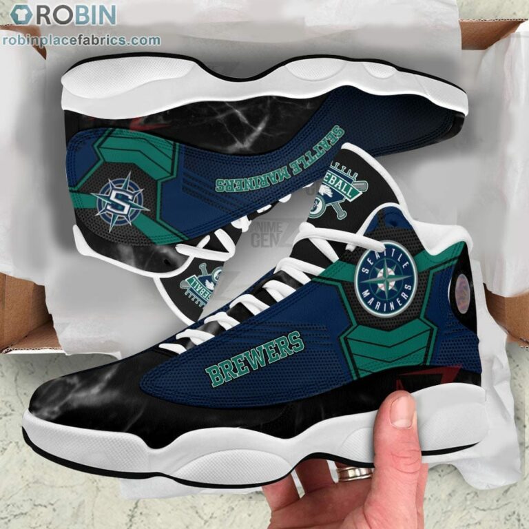 Seattle Mariners Air Jordan 13 Sneakers MLB Baseball – JD13