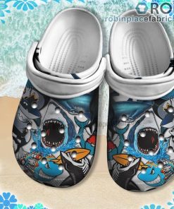Shark Club Ocean Beach Crocs Clog Shoes Customize Name