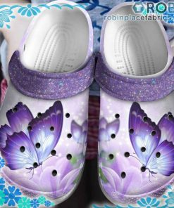 Sparkling Butterfly Crocs Clog Shoes