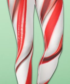 3D Candy Cane Yoga Leggings