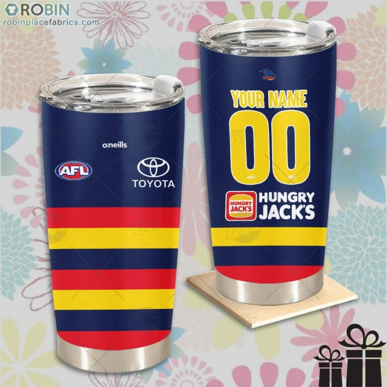 Personalise AFL Adelaide Crows Home Guernsey Tumbler