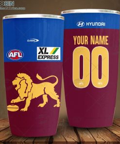 Personalise AFL Brisbane Lions Home Guernsey Tumbler