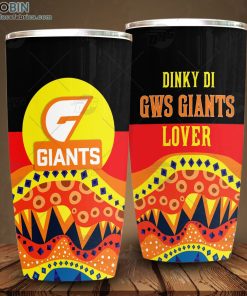 AFL Dinky Di Greater Western Sydney Giants Lover Aboriginal Flag x Indigenous Stainless Steel Tumbler