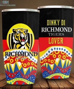 AFL Dinky Di Richmond Tigers Lover Aboriginal Flag x Indigenous Stainless Steel Tumbler AFL Dinky Di Richmond Tigers Lover Aboriginal Flag x Indigenous Stainless Steel Tumbler